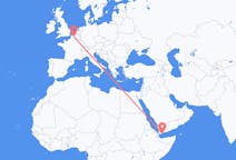 Flyrejser fra Aden, Yemen til Lille, Frankrig
