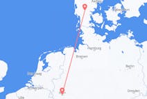 Flyreiser fra Billund, Danmark til Köln, Tyskland