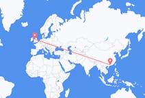 Flyg från Guangzhou, Kina till Liverpool, England