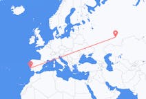 Vluchten van Lissabon, Portugal naar Oefa, Rusland