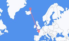 Voli da Thorshofn, Islanda a La Rochelle, Francia
