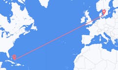 Flights from Deadman's Cay Settlement, the Bahamas to Ängelholm, Sweden