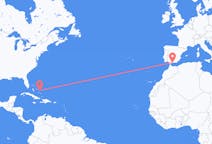 Flyrejser fra San Salvador Island, Bahamas til Malaga, Spanien