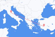 出发地 土耳其出发地 代尼茲利目的地 意大利佩鲁贾的航班