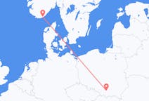Flyrejser fra Kraków, Polen til Kristiansand, Norge