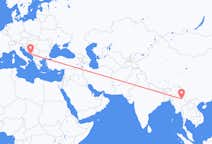 Flyg från Lashio, Myanmar (Burma) till Dubrovnik, Kroatien