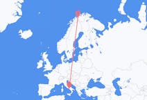 Flyg från Sørkjosen, Norge till Neapel, Italien