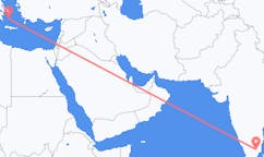 出发地 印度出发地 蒂鲁吉拉帕利目的地 希腊Milos的航班