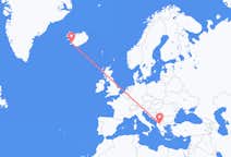 Vluchten van Ohrid naar Reykjavík