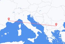 Flyg från Nîmes, Frankrike till Plovdiv, Bulgarien
