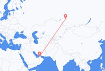 เที่ยวบิน จาก ดูไบ, สหรัฐอาหรับเอมิเรตส์ ไปยัง โนโวซีบีสค์, รัสเซีย