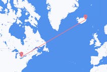 Vluchten van Londen, Canada naar Egilsstaðir, IJsland