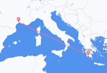 Vluchten van Kalamáta, Griekenland naar Montpellier, Frankrijk