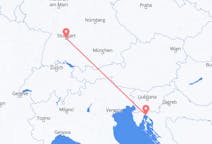 Flights from Rijeka in Croatia to Stuttgart in Germany