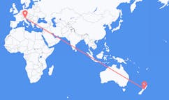 Vluchten van Wellington, Nieuw-Zeeland naar Bozen, Italië