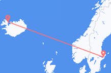 Flyreiser fra Gjogur, Island til Stockholm, Sverige
