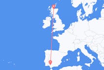 Flyg från Inverness, Skottland till Sevilla, Spanien