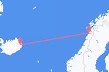 Flyg från Bodø, Norge till Egilsstaðir, Island