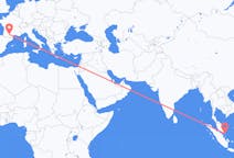 Flyrejser fra Tanjung Pinang, Indonesien til Toulouse, Frankrig