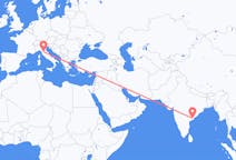 Vluchten van Rajahmundry, India naar Florence, Italië