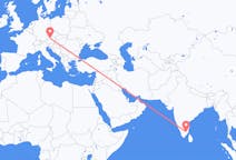 Flights from Tiruchirappalli, India to Linz, Austria