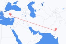 出发地 印度出发地 杰伊瑟尔梅尔目的地 土耳其科尼亞的航班