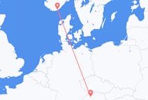 Voos de Kristiansand, Noruega para Linz, Áustria