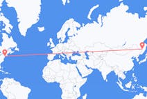 Flights from the city of New York to the city of Khabarovsk