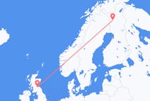 Vluchten van Kolari, Finland naar Edinburgh, Schotland