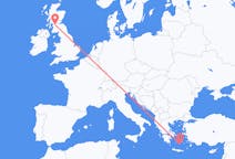 Flyreiser fra Santorini, Hellas til Glasgow, Skottland