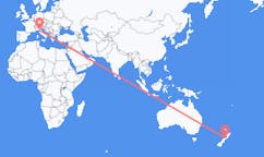 Vluchten van Blenheim, Nieuw-Zeeland naar Florence, Italië
