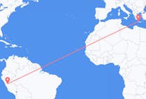 秘鲁出发地 瓦努科飞往秘鲁目的地 哈尼亚的航班