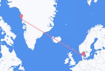 Vluchten van Aarhus naar Upernavik