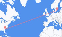 来自美国出发地 希尔顿黑德岛目的地 瑞典卡尔马的航班