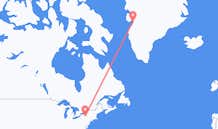 Flug frá Ithaca, Bandaríkjunum til Ilulissat, Grænlandi