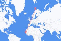 Flyg från Cap Skidåkning, Senegal till Tromsø, Norge