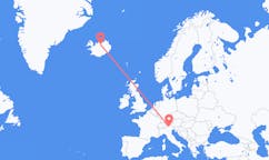 Flights from the city of Bolzano, Italy to the city of Akureyri, Iceland