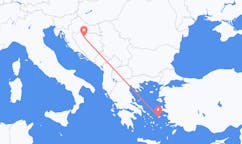 来自波斯尼亚和黑塞哥维那出发地 巴尼亚卢卡目的地 希腊伊卡利亚岛的航班