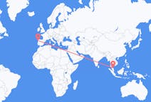 Flyreiser fra Kota Bharu, Malaysia til Vigo, Spania