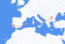 Vluchten van Plovdiv, Bulgarije naar Faro, Napoli, Portugal