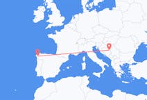 Flyreiser fra Tuzla, Bosnia-Hercegovina til Santiago de Compostela, Spania