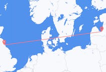 Vluchten van Newcastle upon Tyne, Engeland naar Riga, Pescara, Letland