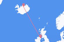 Flyg från Belfast, Nordirland till Akureyri, Island