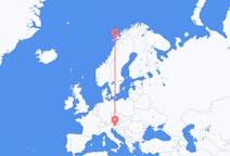 Flyrejser fra Svolvaer, Norge til Ljubljana, Slovenien