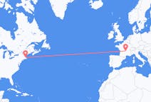 Flyreiser fra Boston, til Clermont-Ferrand