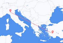 Vluchten van Denizli naar Parma