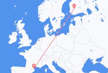 Flyg från Tammerfors, Finland till Perpignan, Frankrike