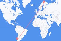 Vols de Valdivia, le Chili vers Kolari, Finlande