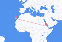 Flyreiser fra Asmara, til Las Palmas