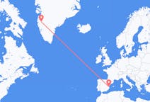 Loty z Kangerlussuaq, Grenlandia do Walencja, Hiszpania